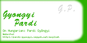 gyongyi pardi business card