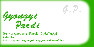 gyongyi pardi business card